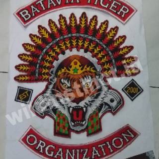  Custom Patch Bordir  Emblem Ukuran Besar Back Patch  