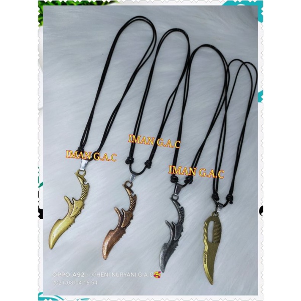 kalung pedang tali import.aksesoris kalung peria wanita