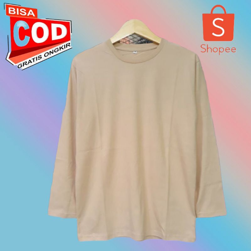 PAKAIAN wanita lengan panjang bisa cod kaos polos tangan panjang cewek termurah baju distro longslee