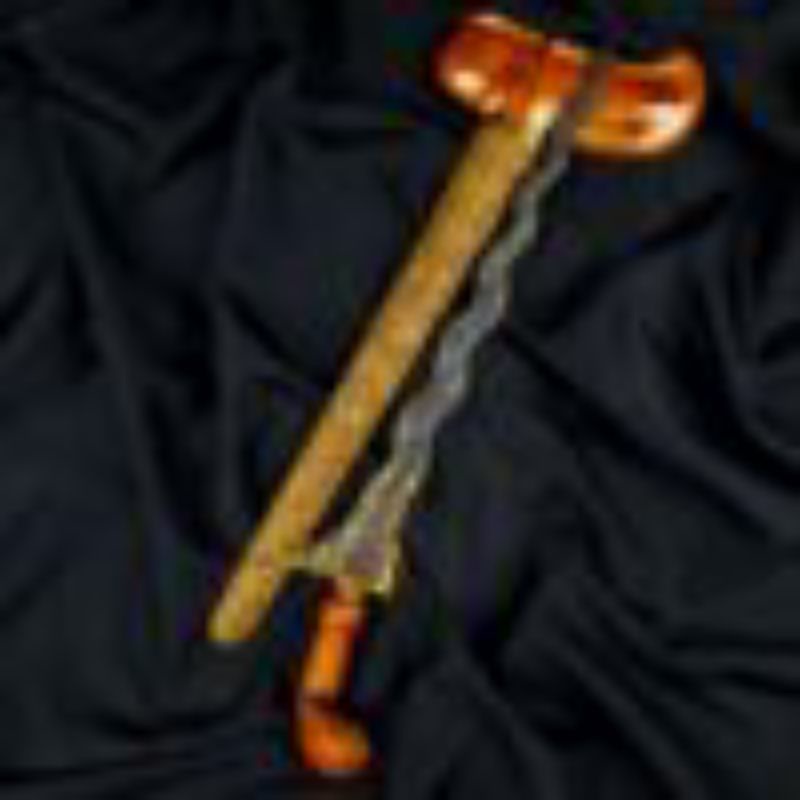 Keris Sengkelat Luk 13 Kinatah Emas Pamor Wos Wutah Tangguh HB V