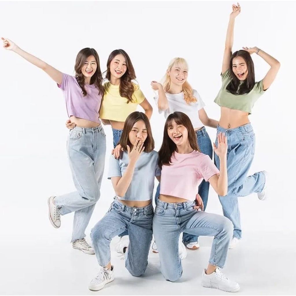 Crop top Tee Lengan Pendek Wanita Korea Combed 24s Atasan Terbaru 2022