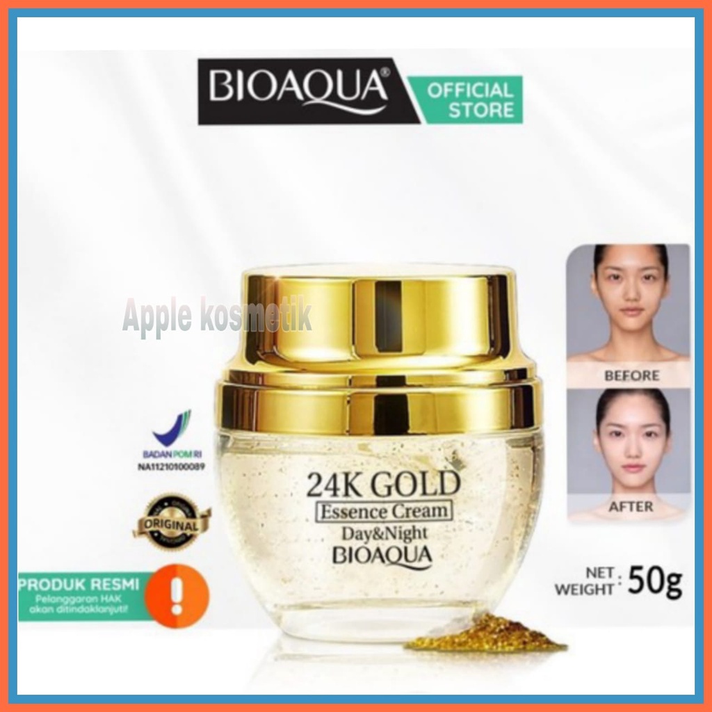 BIOAQUA 24K Gold Essence Cream 50g BPOM NEW !!