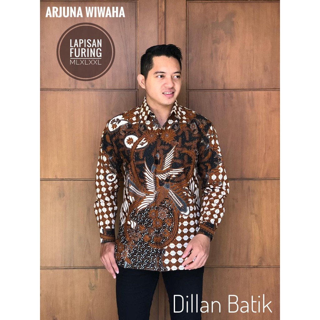 ARJUNA WIWAHA DILLAN KEMEJA BAJU BATIK PRIA SOLO LENGAN PANJANG PENDEK LAPIS FURING ATASAN BATIK PREMIUM MODERN KATUN HALUS PEKSI TARUNG PEKSI UNGU PRABUSENA PRINGGODANI PISANG BALI SAILENDRA SEKAR JAGAT SETIYAKI SETYO KENCONO SIMBAR SETO TEJA KUSUMA BIMA