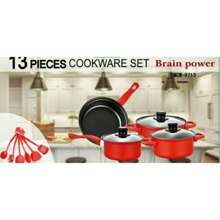 Panci Set isi 13 pcs / Cookware 13 in 1 Peralatan Masak Panci Tutup Kitchen 13pcs