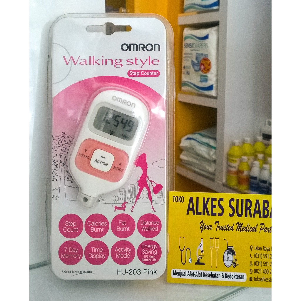 OMRON - PEDOMETER HJ-203 / PENGHITUNG LANGKAH