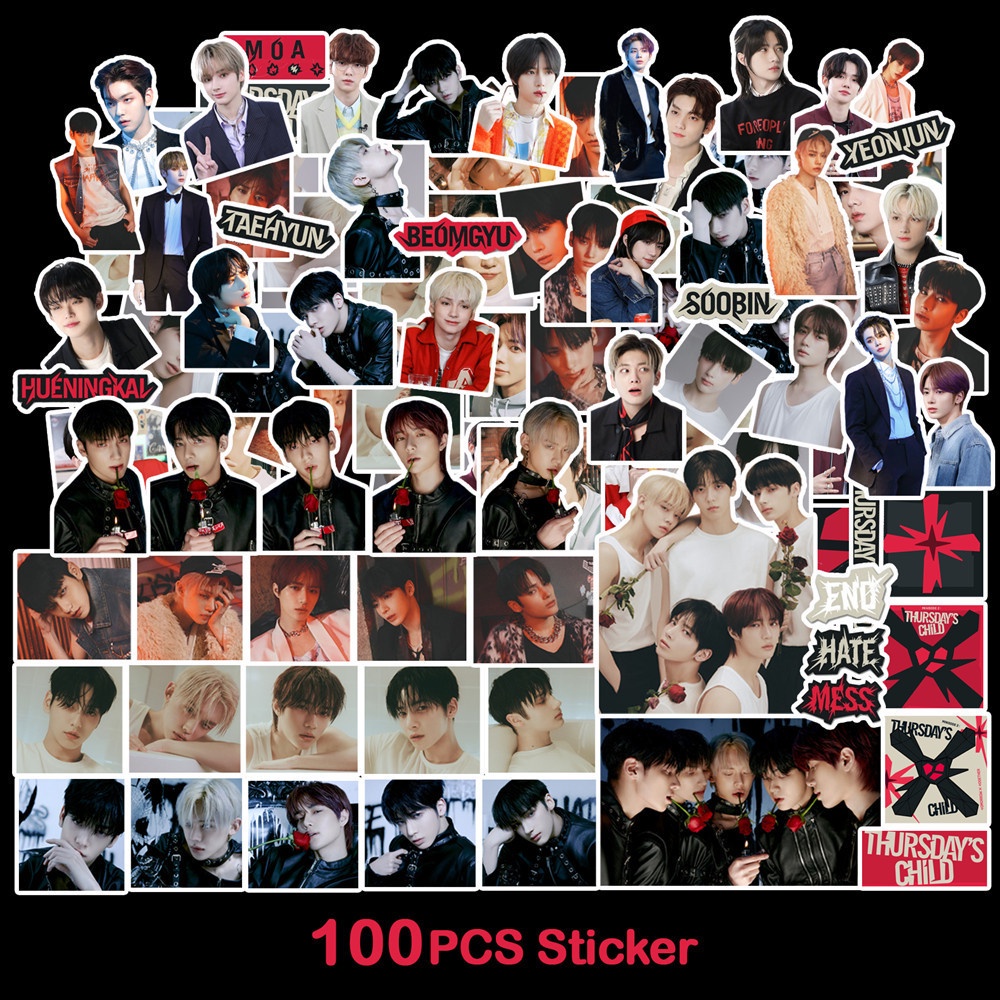 

100pcs / set Stiker Kpop TXT Minisode 2: Thursday 's Tahan Air Untuk Anak