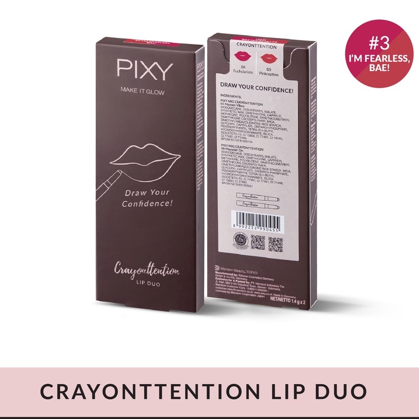 Pixy Draw Your Confidence Crayontenttion Lip Duo