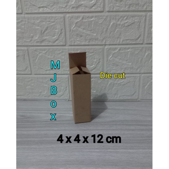 

Kardus karton Uk. 4x4x12 cm.........Die Cut Kotak Botol
