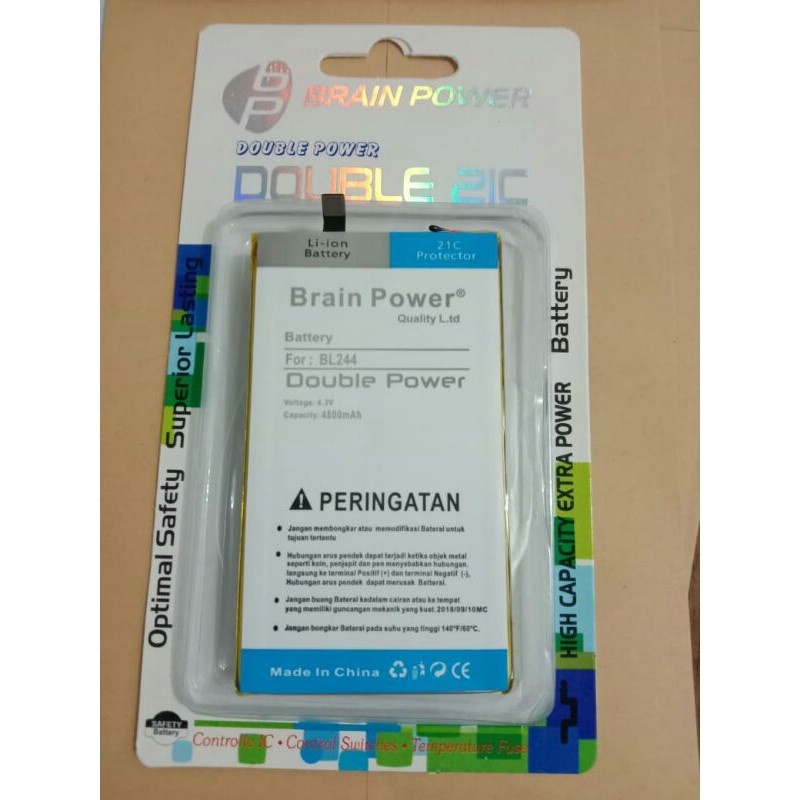 Baterai Battery Batre Lenovo BL 244 VIBE P1 Brain Power Double Power