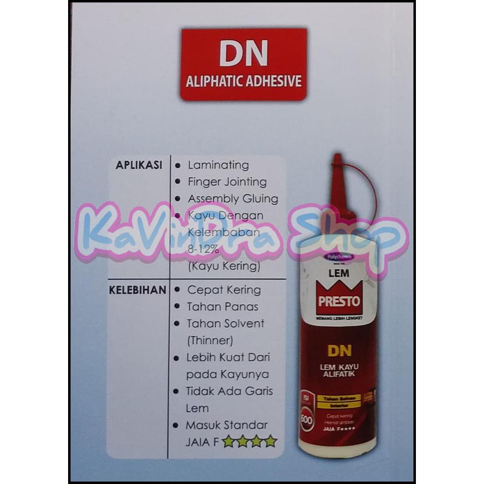 

BEST SELLER LEM KAYU PRESTO DN 600 GR