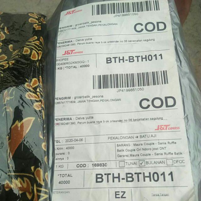 Maura Couple - Sania Ruffle Batik Couple Ori Ndoro Jowi Dnt Garansi