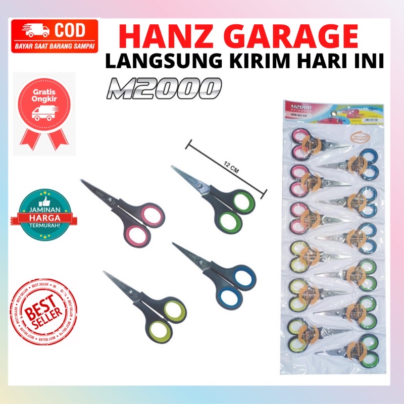 

1 psc gunting m2000 panjang 12cm stainless steel tajam murah meriah