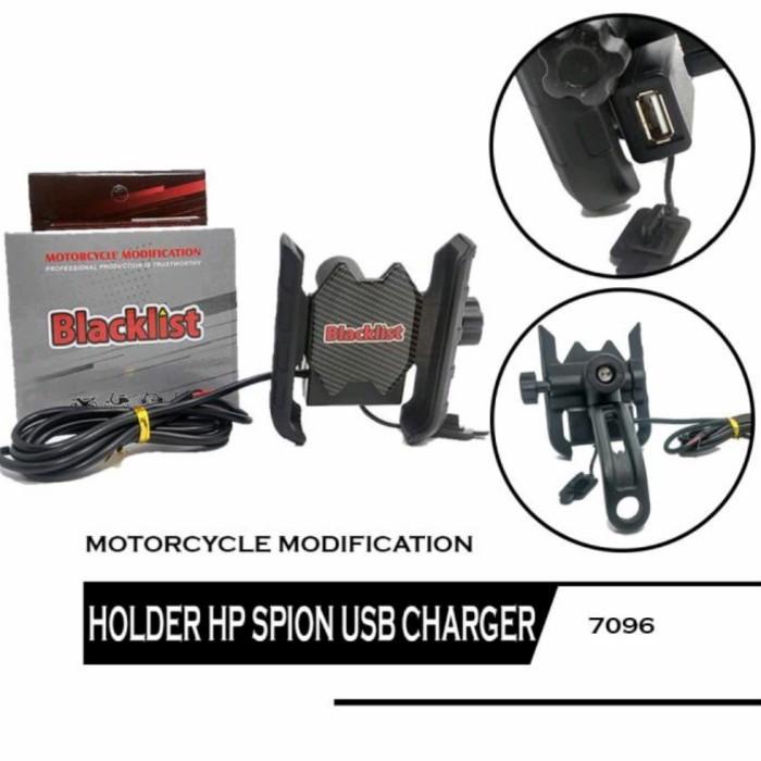 Holder Hp motor Aluminium USB Charger Nmax ADV XMAX universal spion
