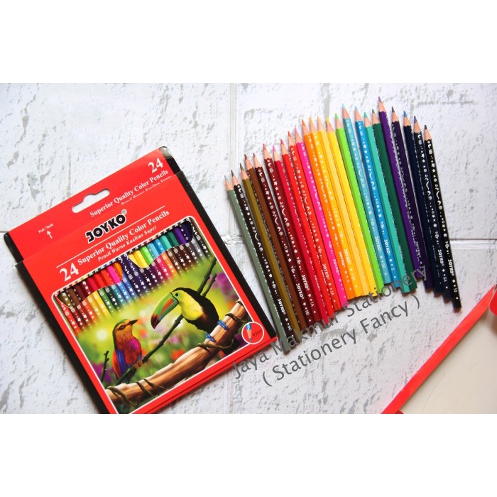 

Hot Sale Pensil Warna Superior Quality 24 Warna Joyko Cp-106 Bagus