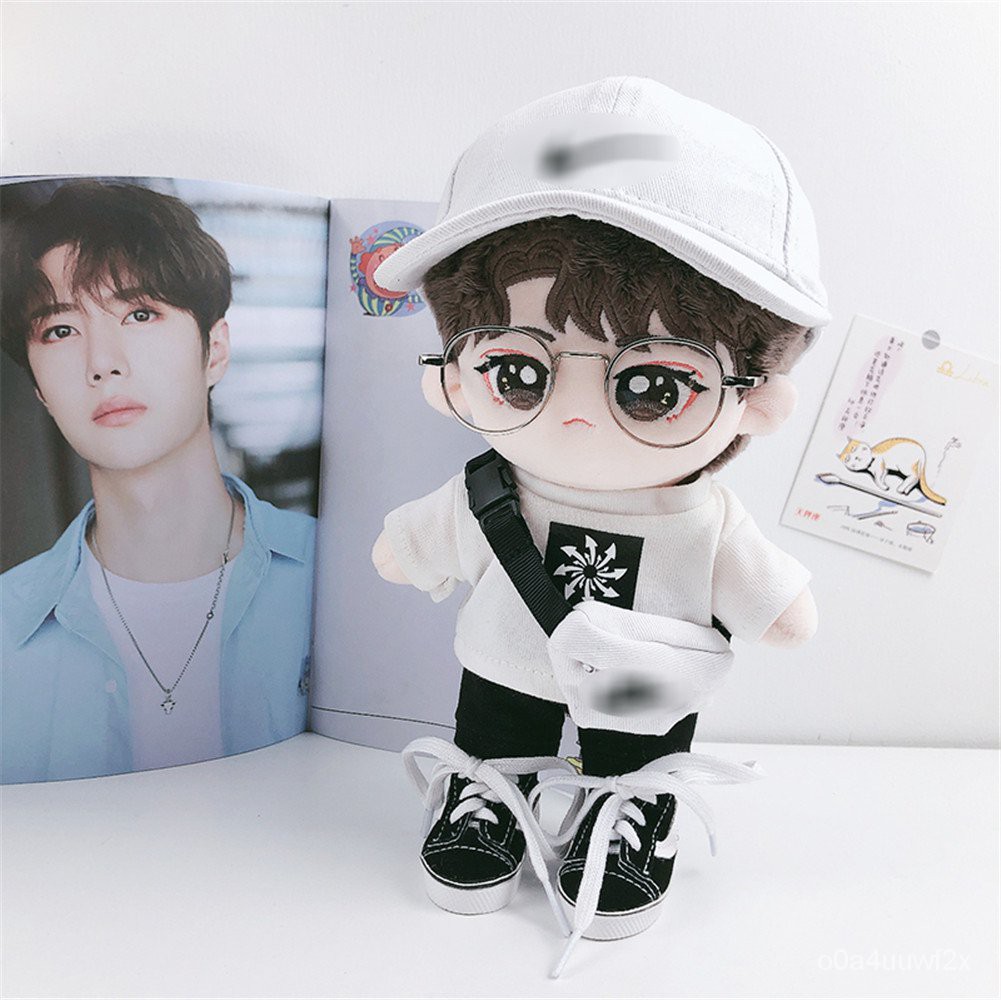 Limited Wang Yibo Star 20cm Plush Doll Body With Clothes Costume Toy Cosplay Xmas Gift C Pre-sale