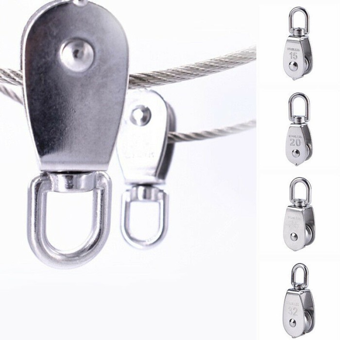 Katrol Kerekan Mini Serbaguna Swivel Pulley Stainless Steel Size M32