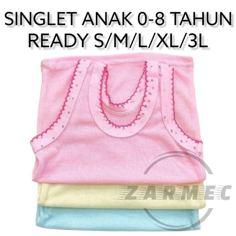 Singlet Kaos Dalam Anak Cowok Cewek warna warni 0-8 Tahun Bahan Halus dan Lembut New dan Nyaman