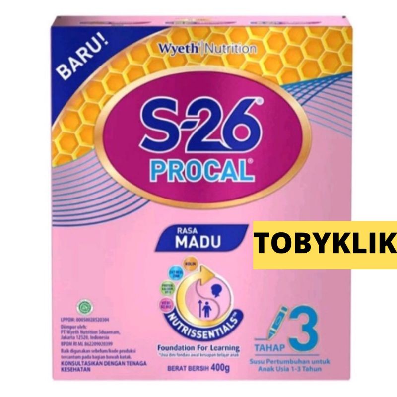 S26 tahap 3 / procal 400 / S-26 Reguler usia 1-3 Madu dan vanila  400gr