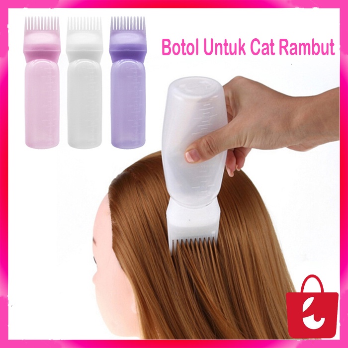 ✅ BISA COD Botol Semir Rambut Botol Cat Rambut Alat Penata Pewarna Rambut Salon Ukuran 120ml Dapat Diisi Ulang