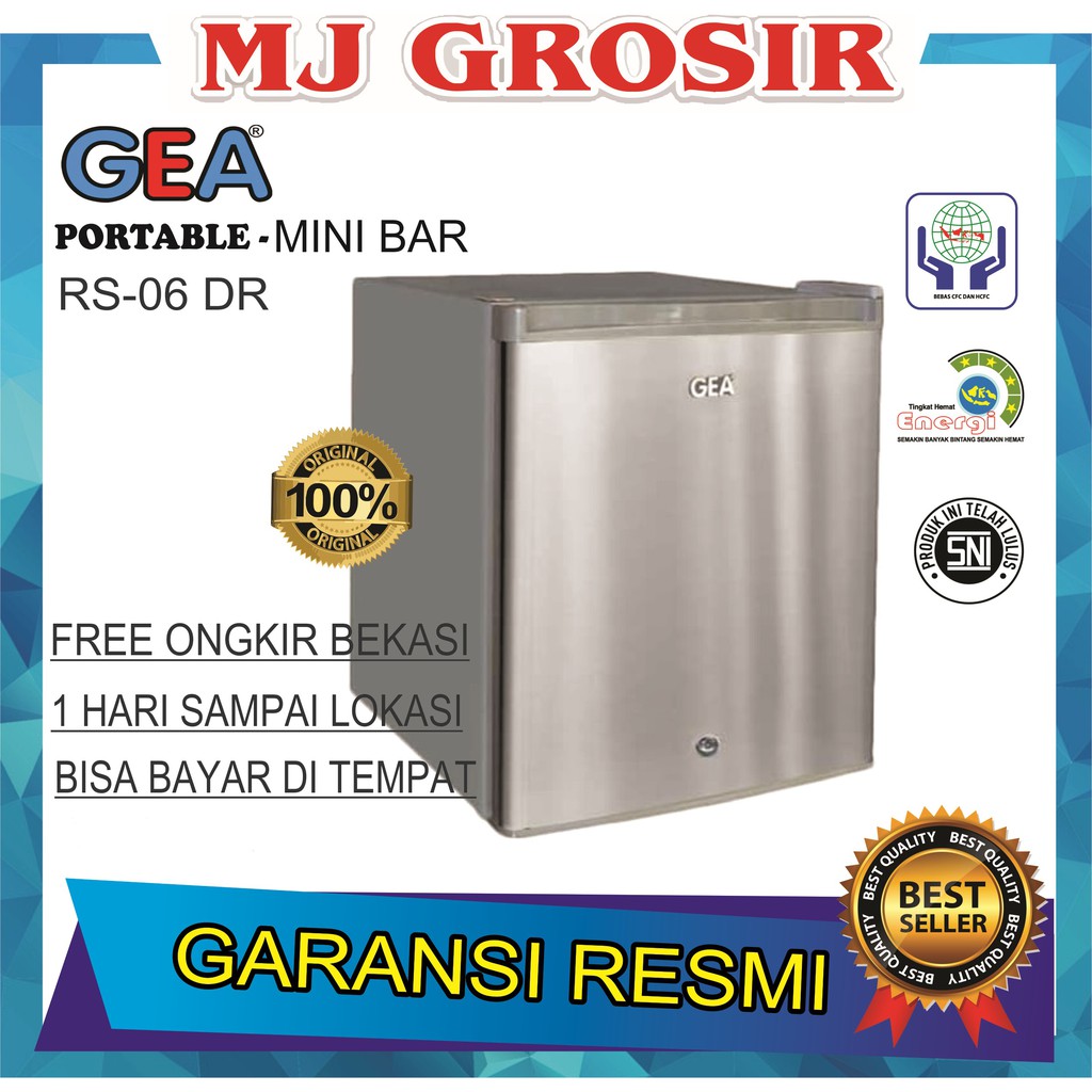  GEA  MINI BAR  RS06D RS 06 DR KULKAS PORTABLE PORTABEL 50L 