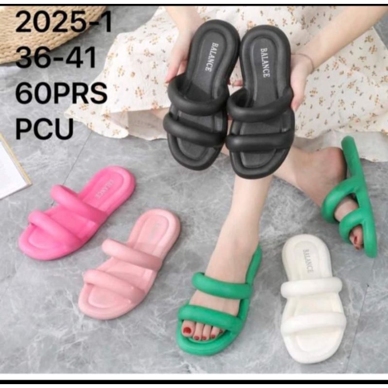 31-41 sandal balance slop bantal balance /sandal karet jelly flatform strab dua sendal slop perempua