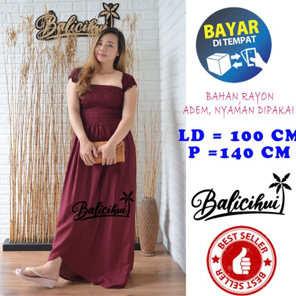 Balicihui Dress Jovita Dress Wanita Dress Bali Dress Sabrina Long Dress Bali Nyaman Trendy