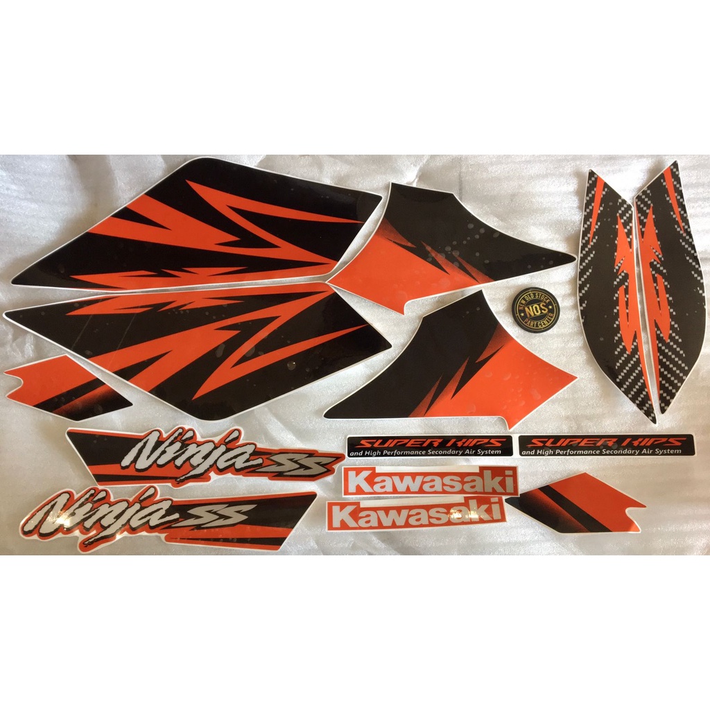 STRIPING STRIPPING STICKER STIKER LIST BODY NINJA SS OREN ORANGE ORANYE BAHAN PREMIUM METALIC