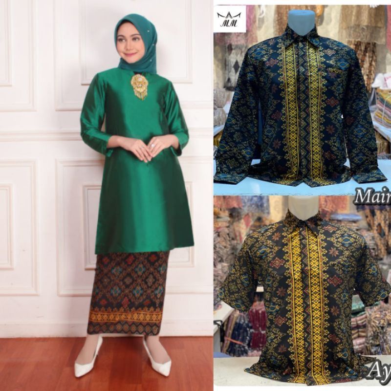 Couple kebaya kurung melayu//kebaya sitinurbaya//kebaya kurung melayu modern//couple batik