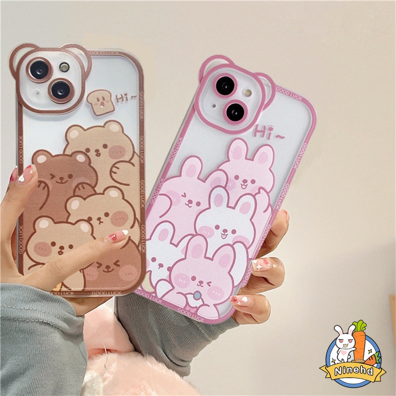 Casing Soft Case Silikon Transparan Untuk iPhone 14 13 12 11 Pro Max X Xr Xs Max SE 8 7 6 6s Plus