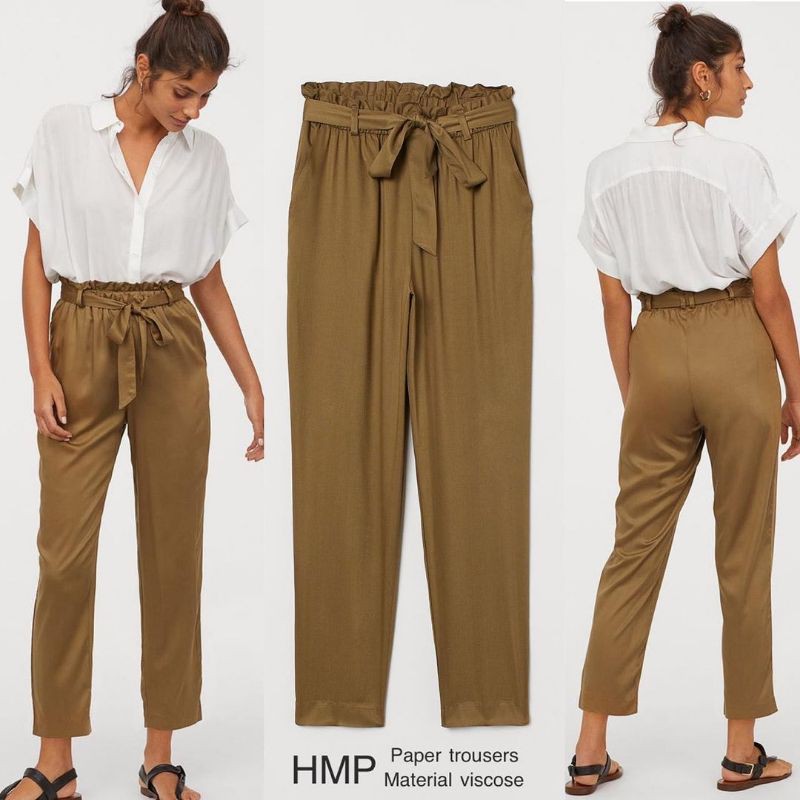 

HNM PAPER TROUSERS BROWN