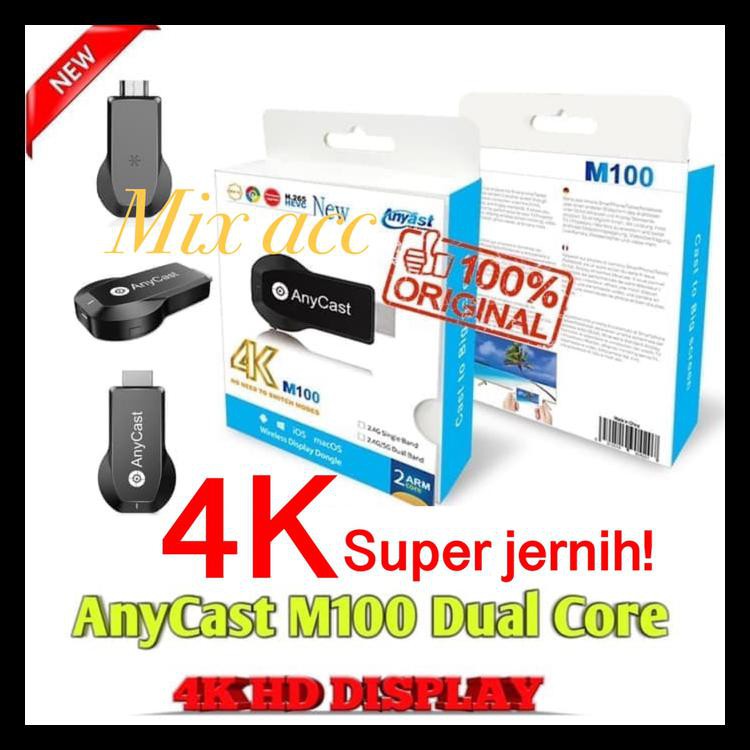 Komplit Anycast M100 4K Hd Wifi Display Tv Dongle Wireless Hdmi Dongle Anycast Terjamin