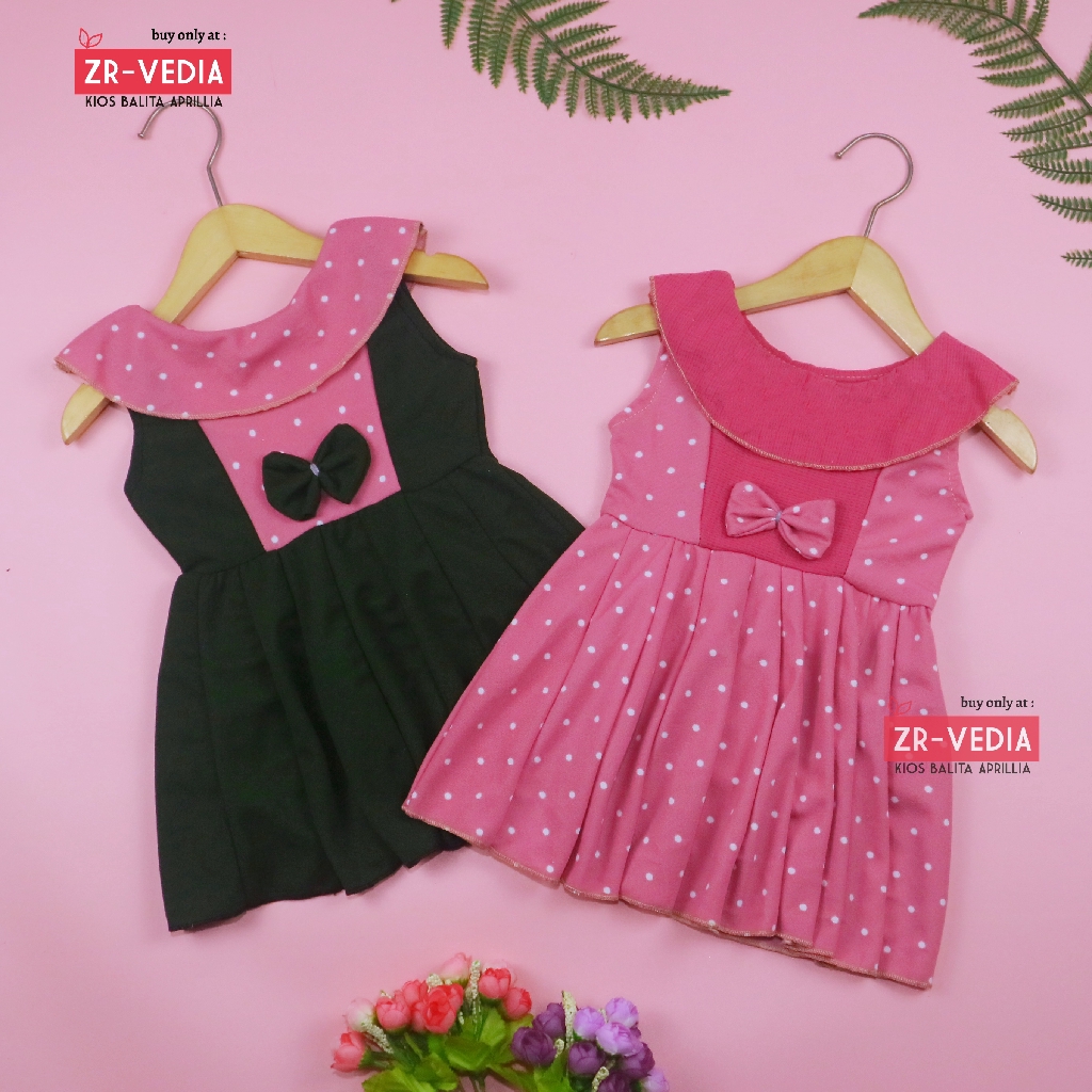 (0-6 Bulan) Dress Cantika Baby New Born / Dres Anak Perempuan Yukensi Baju Pakaian Bayi Murah