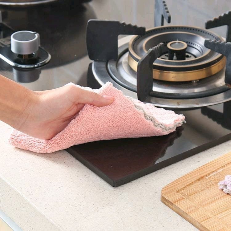 Kain Lap Dapur Microfiber Cleaning Cloth Penyerap Air Dan Kotoran