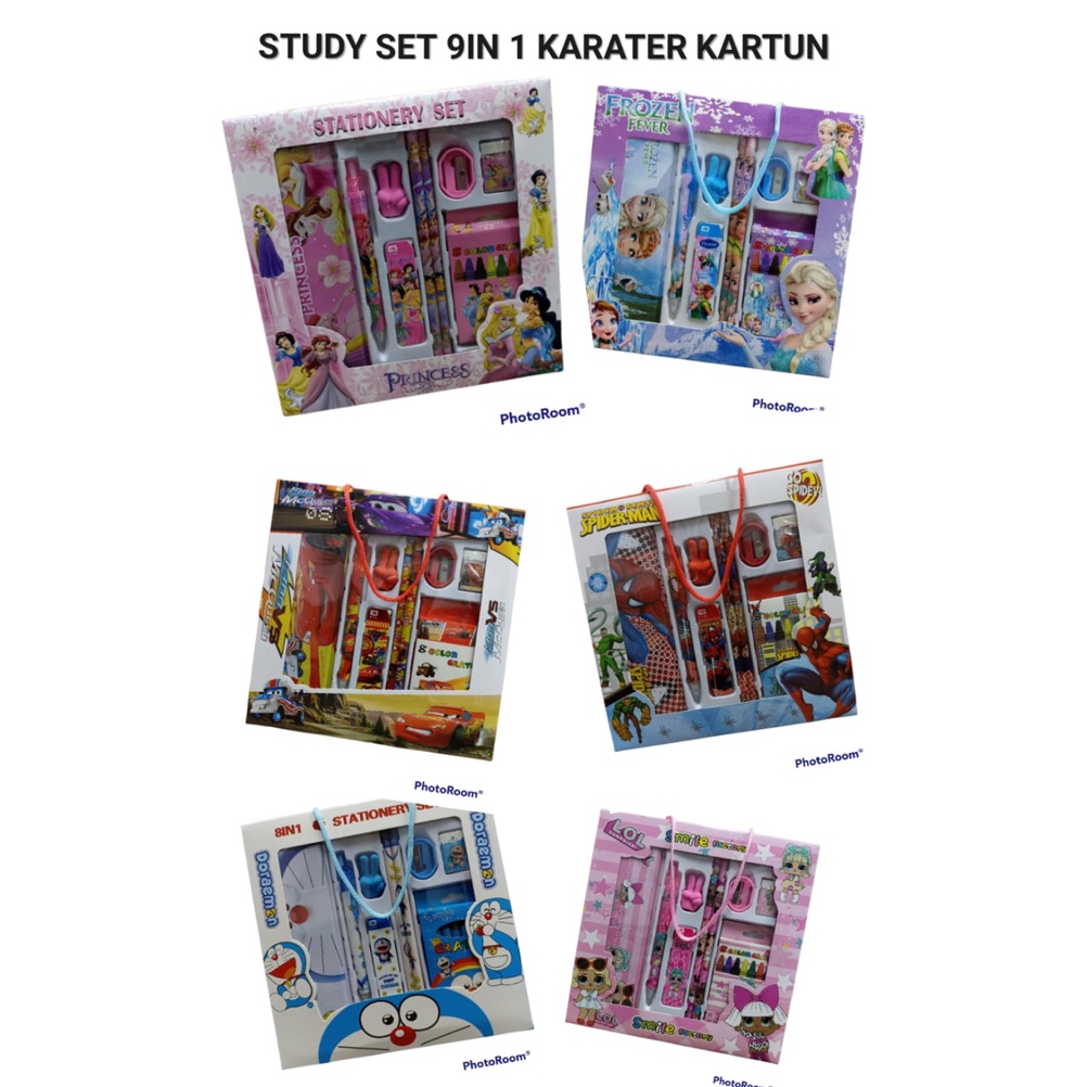 

WS99 - STUDY SET MIX 9 IN 1 (CRAYON) KARAKTER KARTUN