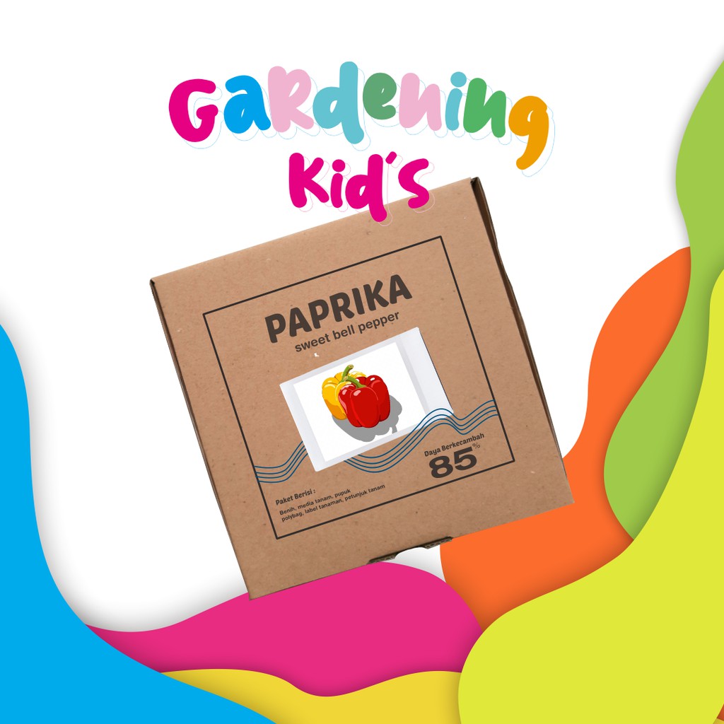 Paket Langsung Tanam - Gardening Kit for Kids - Benih Paprika Manis Sweet Bell Pepper Seeds - Kids Activity - Edukasi untuk Anak