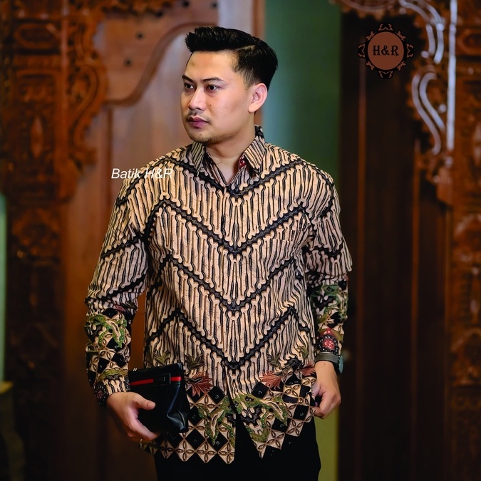 Baju Batik Pria Lengan Panjang Kemeja Batik Pria Batik Premium Kemeja Cowok Batik modern Baju Pria