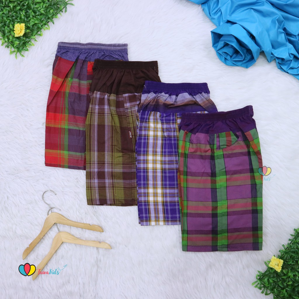 Celana Hawai Square Uk. 7-10 Tahun / Celana Boxer Harian Murah Anak Tanggung Adem Bawahan Pants Kids