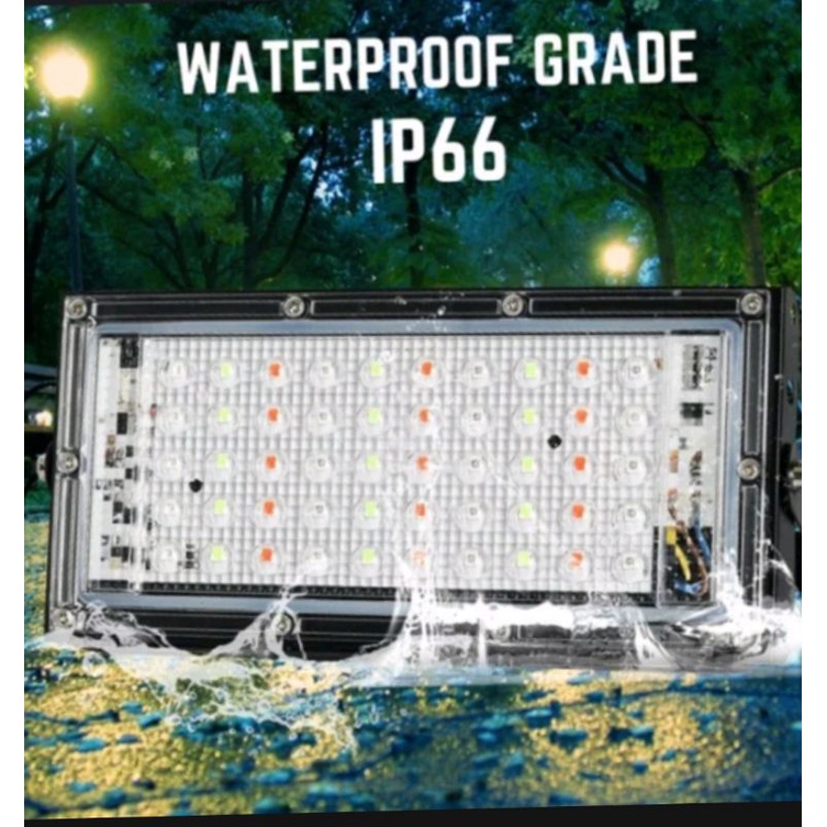 Lampu Sorot rgb smd waterproof outdoor indoor 50w 50watt / lampu tembak Led warna warni 50W 50 watt