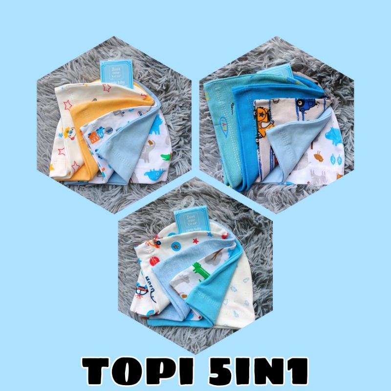 TOPI BAYI KUPLUK BABY 5IN1 IMPORT RATUSAN MOTIF