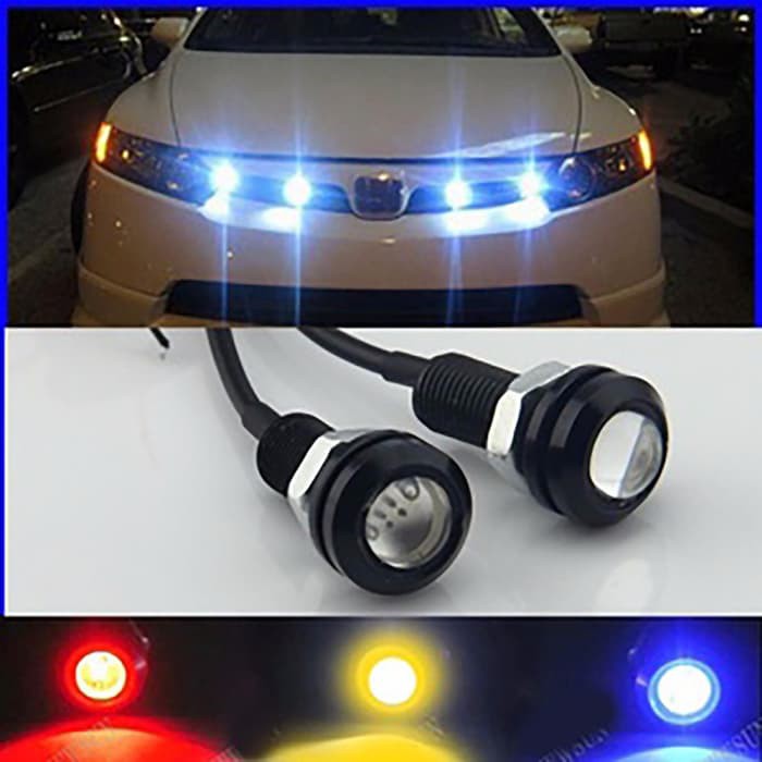 BAUT MATA ELANG EAGLE EYE 23 MM HIGH QUALITY SUPER BRIGHT / LAMP DRL LED MATA ELANG EAGLE EYE 12V 23 MM LAMPU DEKORASI MOBIL MOTOR