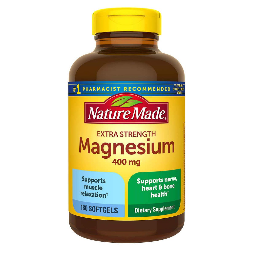 Nature Made Magnesium 400 mg 180 Softgels Extra Strength
