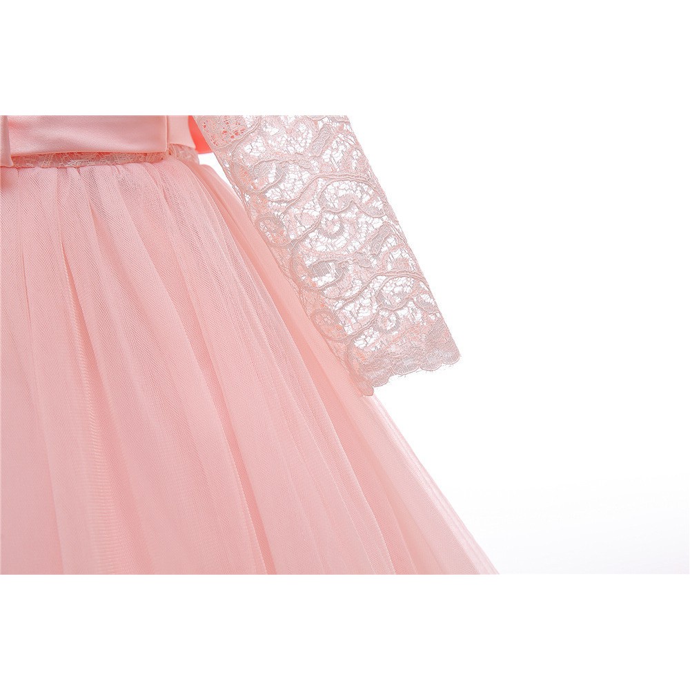 Flower Girl Dresses Pernikahan Tulle Panjang Putri Fancy Anak Gaun Formal Gaun Bayi Anak-anak