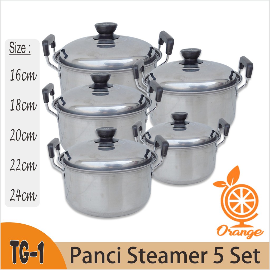 Panci Steamer 5 Set Panci Kukusan Dandang panci sebaguna panci multifungsi