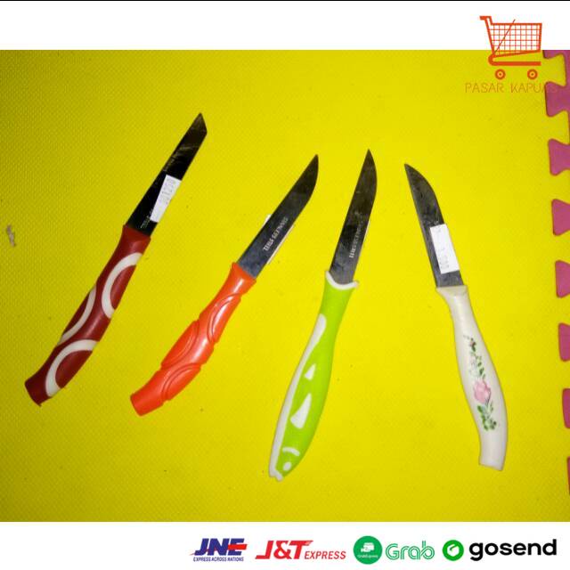 

[ COD ] Pisau kecil stainless steel gagang plastik import / souvenir pisau murah