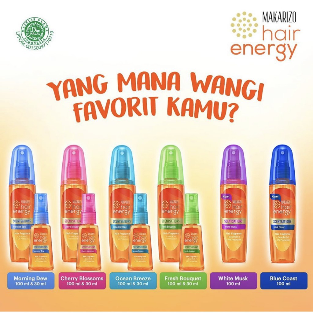 Makarizo Hair Energy Vitamin Rambut Parfum Rambut Wangi Anti Lepek