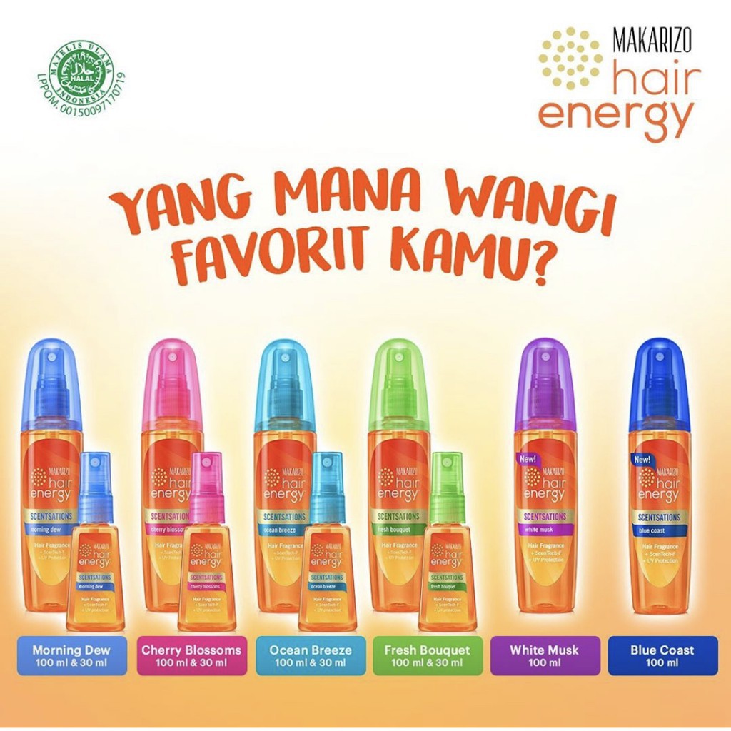 Makarizo Hair Energy Scentsations Vitamin Rambut Parfum Rambut