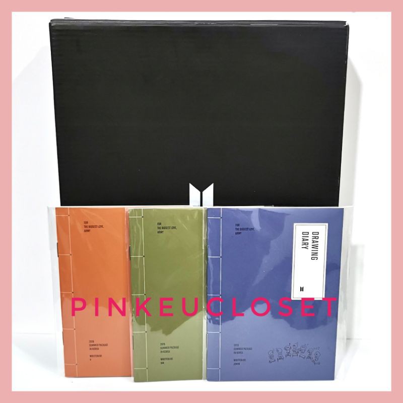[READY] BTS SUMMER PACKAGE 2019 ONLY FULLSET DIARY BOOK JIMIN JM / TAEHYUNG V / RM NAMJOON