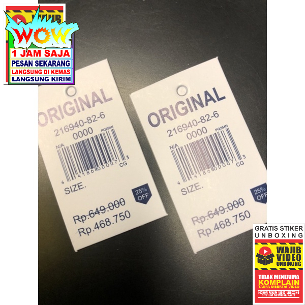

ORIGINAL TAG HANGTAG PREMIUM CO 1X DI KIRIM 600PCS