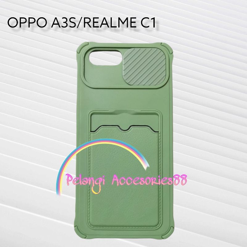 CASE OPPO A3S CASE SOFTCASE SLEDING WARNA WARNI