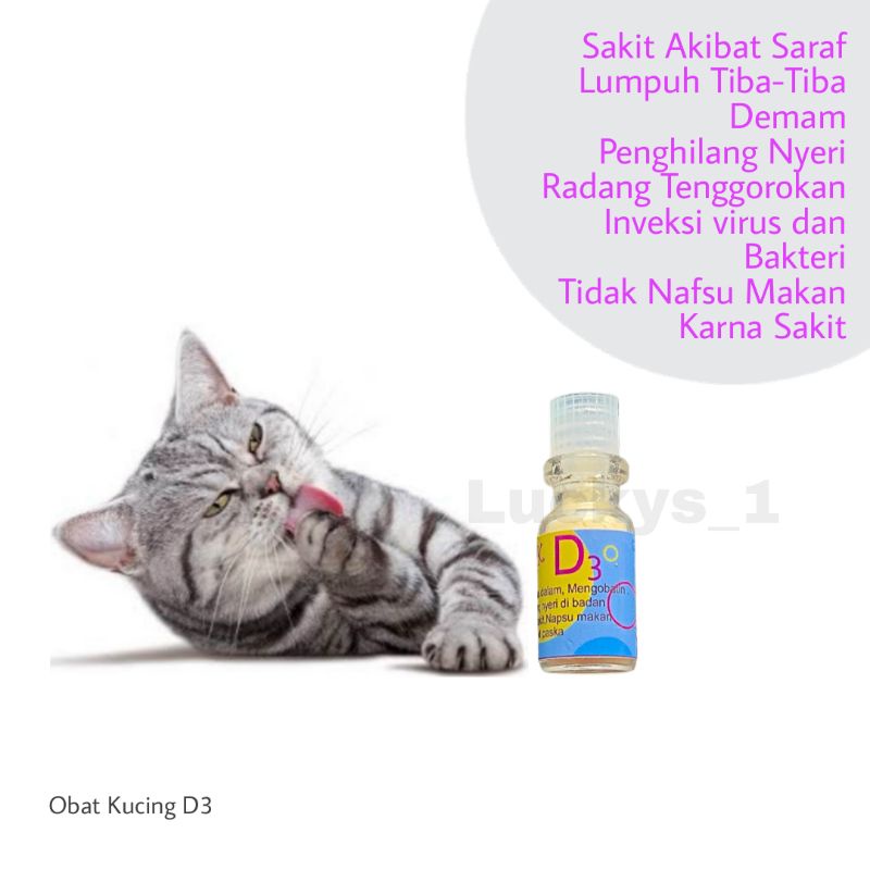 Vitamin Kucing Original D3 Anti Biotik Untuk Virus Demam Anti Nyeri Bengkak Radang Tidak Dapat Jalan Normal Saraf Bengkak Akibat Jatuh Lumpuh Tiba Tiba Nafsu Makan Menurun Karena Sakit By Uky Amino